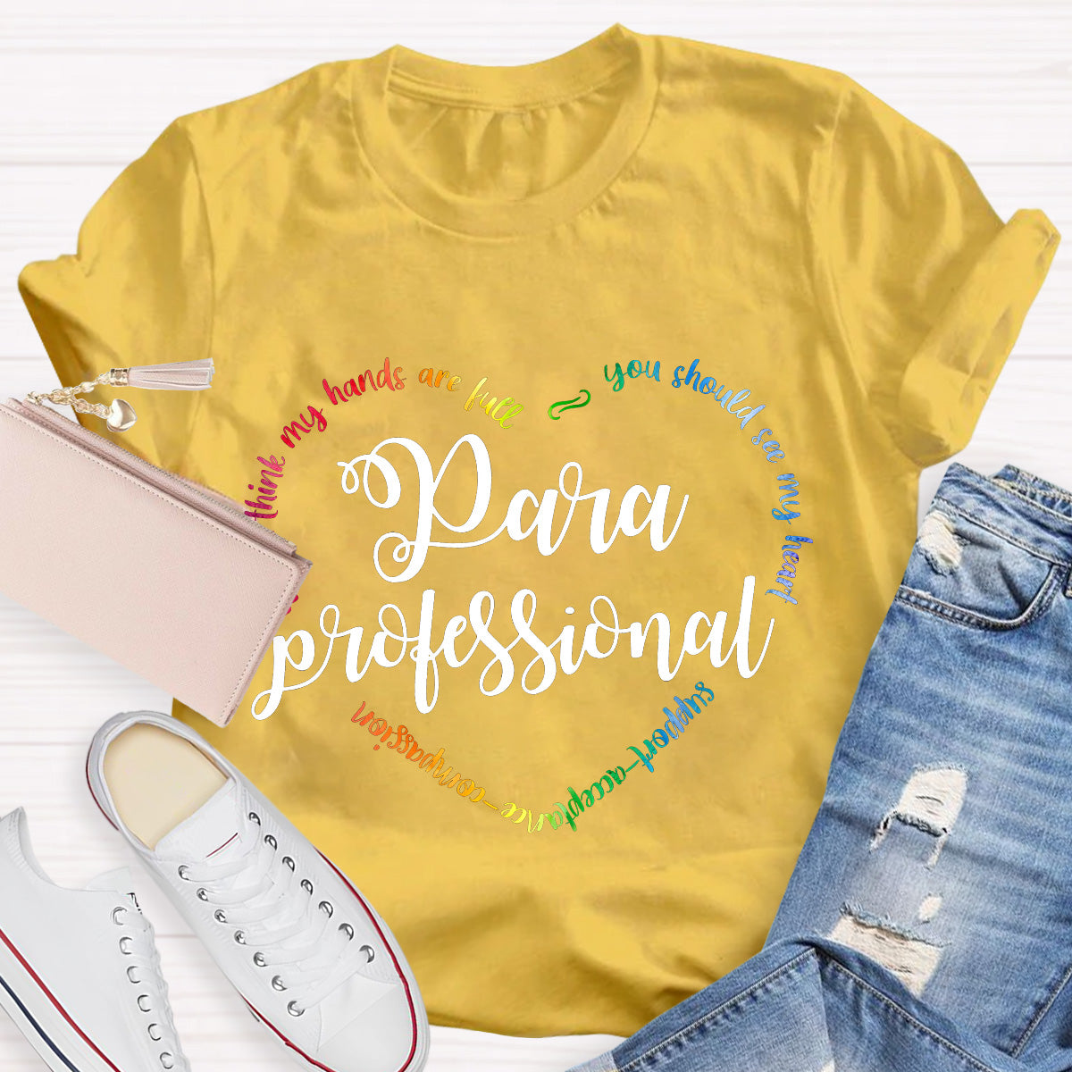 You Should See My Heart Para Teacher Heart T-Shirt