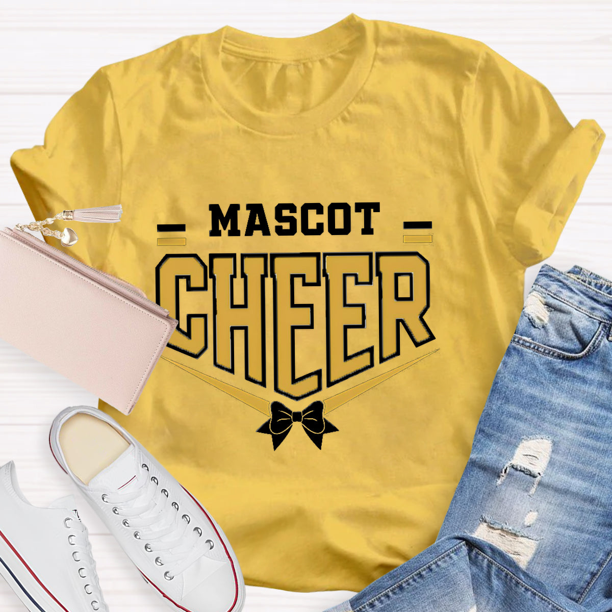Personalized Mascot Cheer Teacher T-Shirt