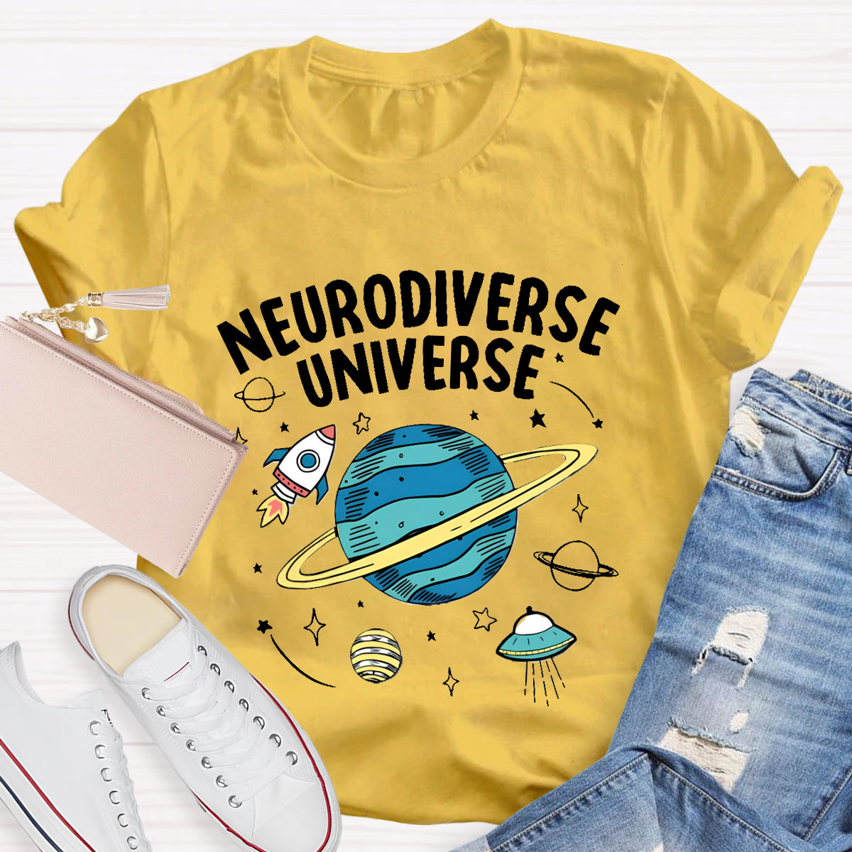 Neurodiverse Universe Teacher T-Shirt