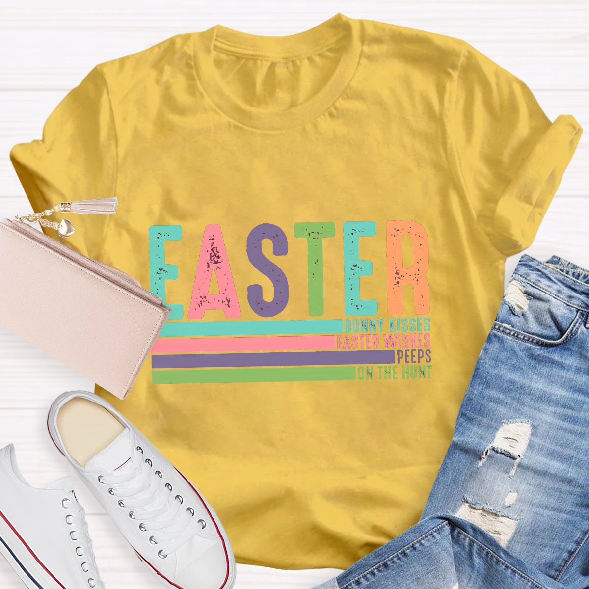 Bunny Kisses Teacher T-Shirt