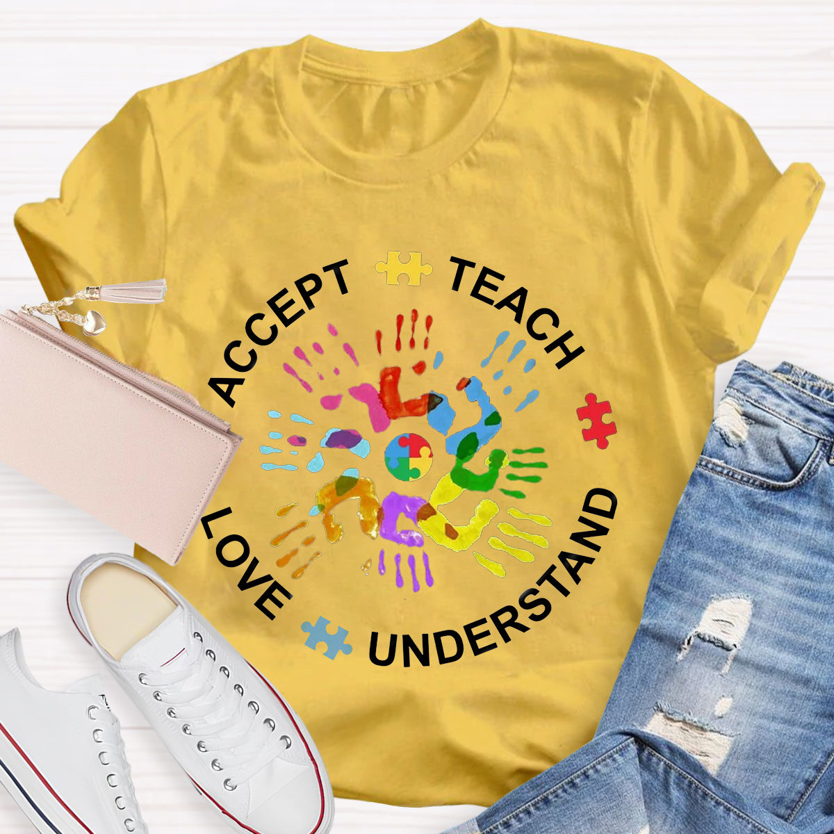 Teach Love Understand And Accept Teacher T-Shirt