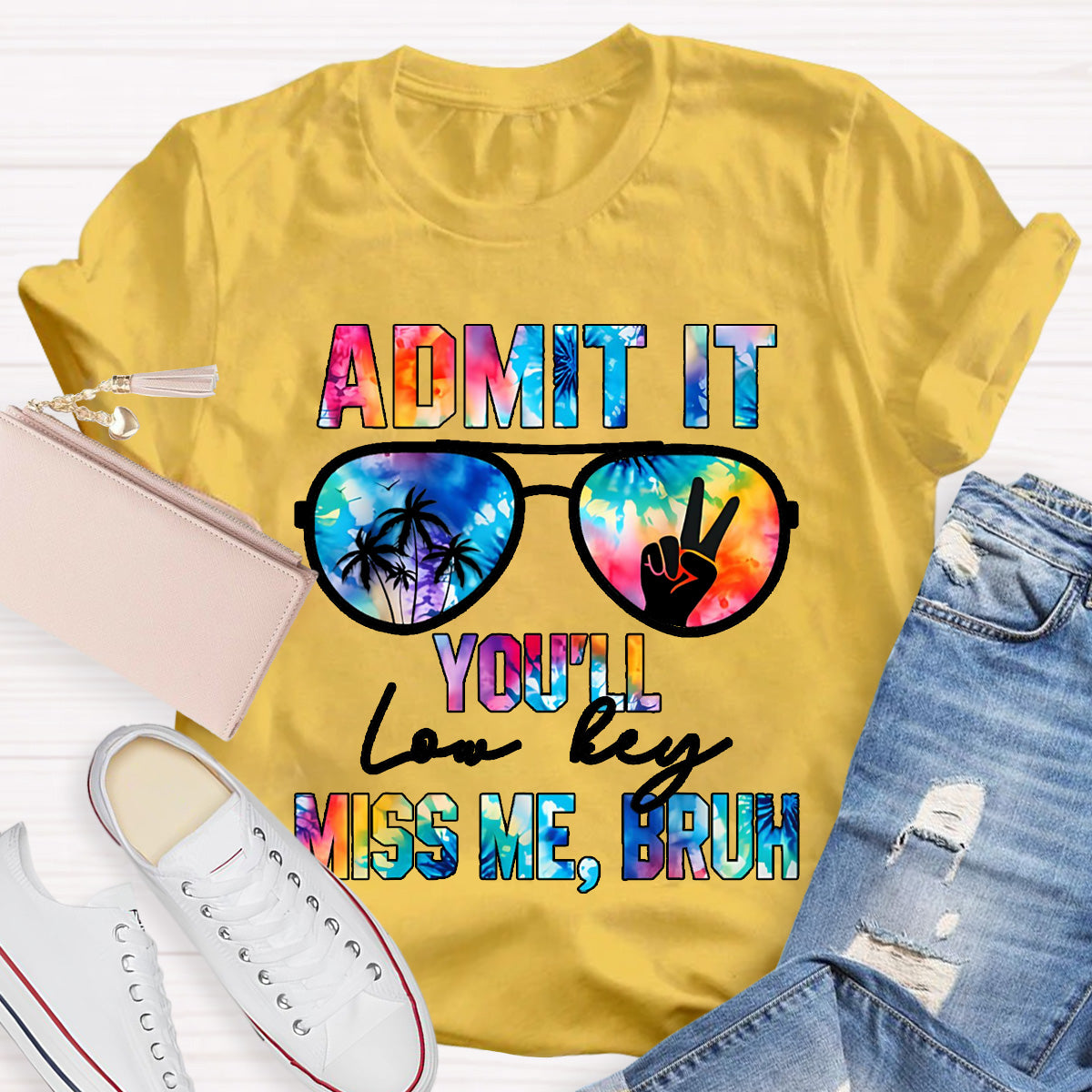 Admit It You'll Low Key Miss Me Bruh Teacher T-Shirt