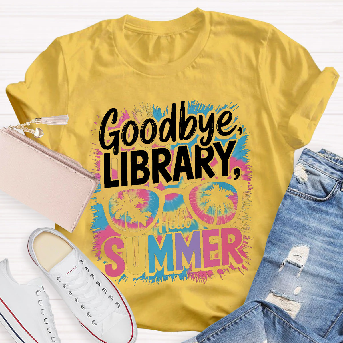 Goodbye Library Hello Summer Teacher T-Shirt