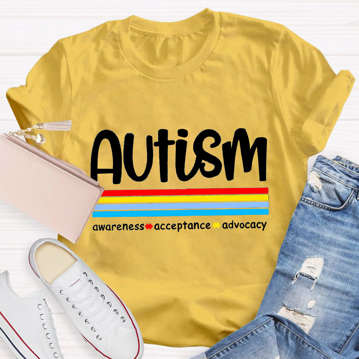 Autism Awareness Acceptance Advocacy Teacher T-Shirt