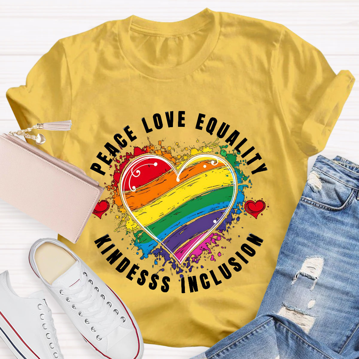 Peace Love Kindness Teacher T-Shirt