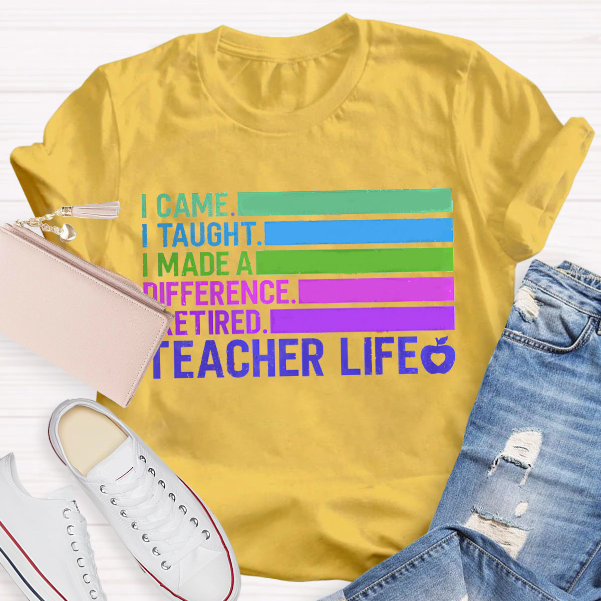 Teacher Life Red  Apple Teacher T-Shirt