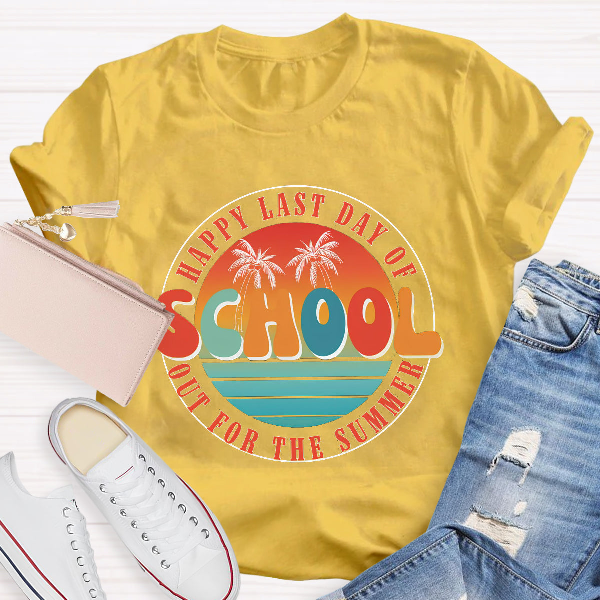 Happy Last Day Of School Out For The Summer Teacher T-Shirt