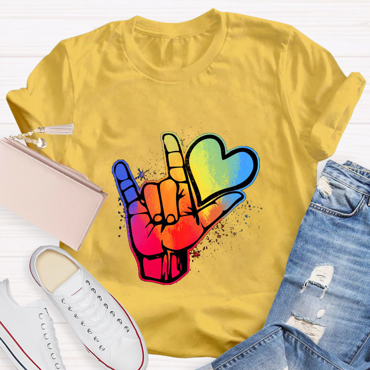 Love Sign Hand Teacher T-Shirt