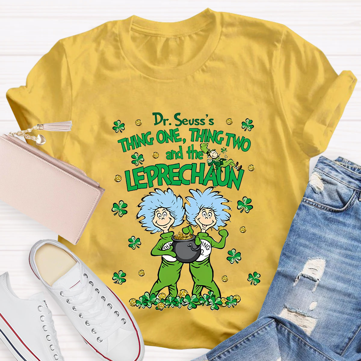 Thing One Thing Two And The Leprechaun Teacher T-Shirt
