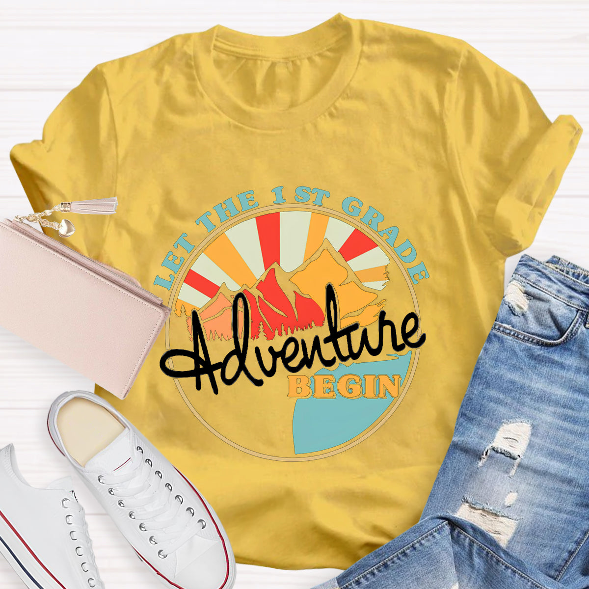 Personalized Let The 1st Grade Adventure Begin Teacher T-Shirt