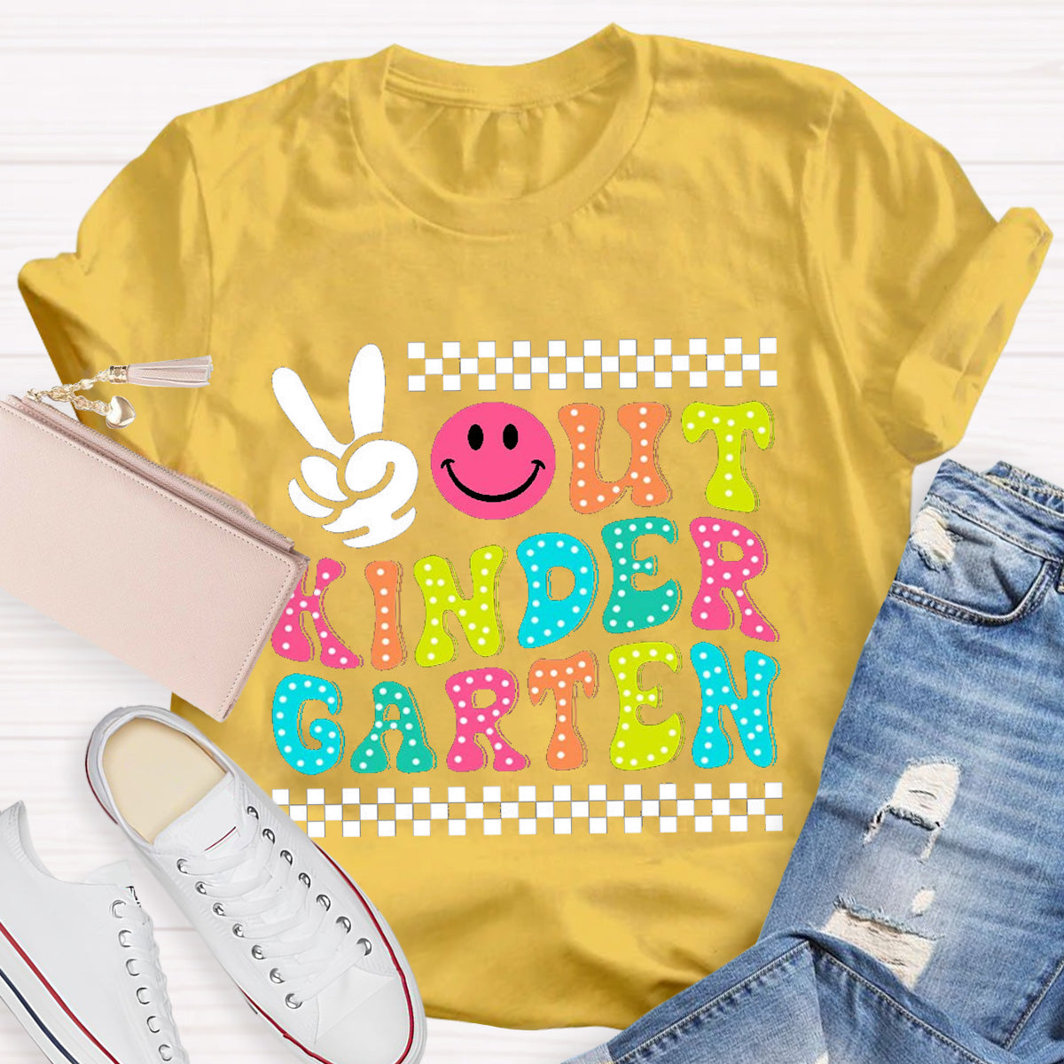 Personalized Grade Out Kindergarten Teacher T-Shirt