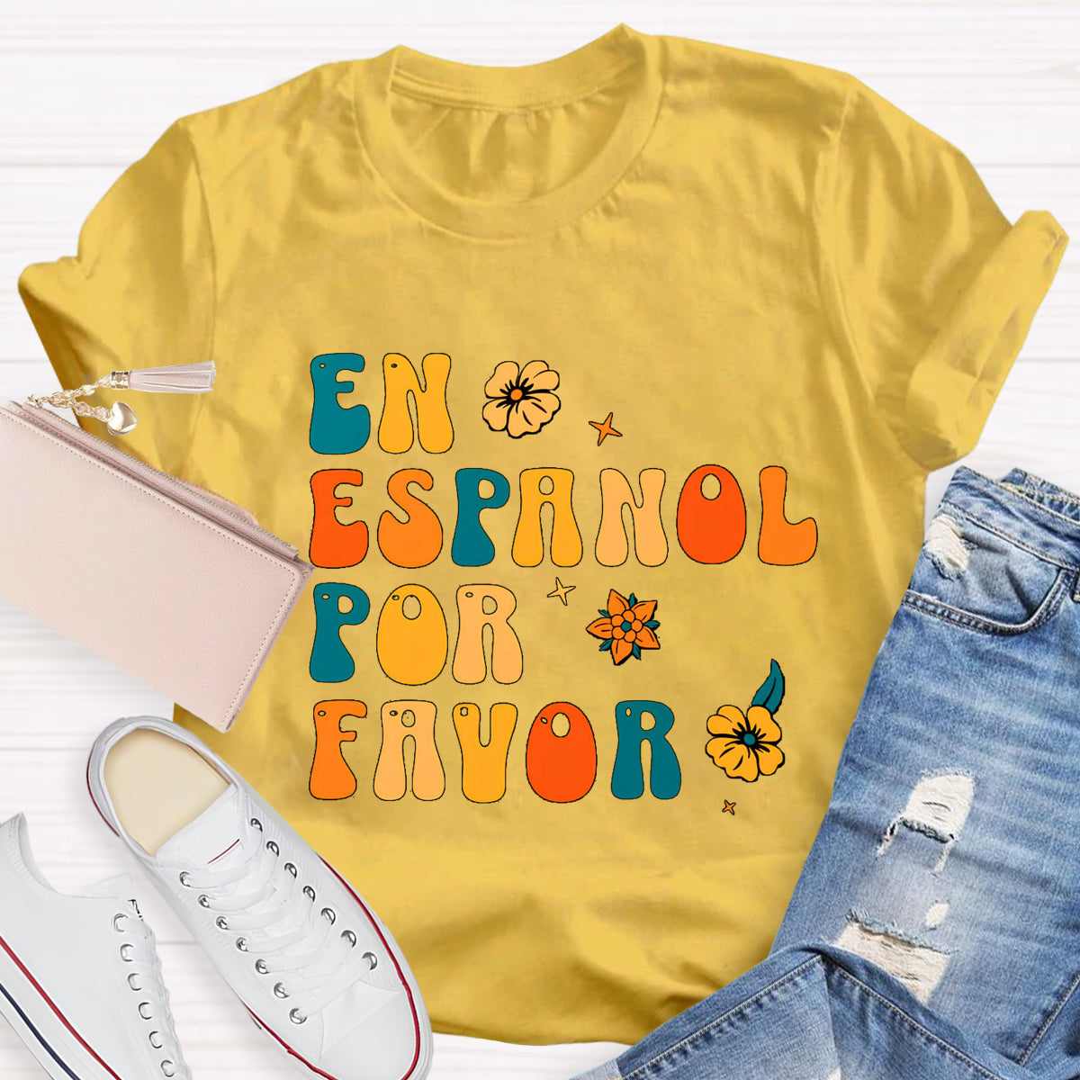 Retro En Español Por Favor Spanish Teacher T-Shirt