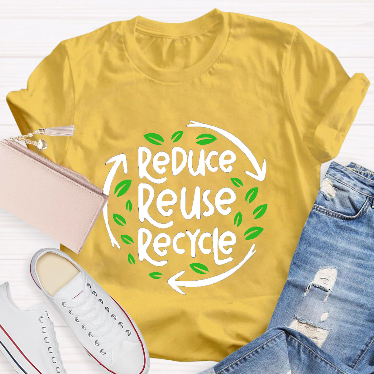 Reduce Reuse Recycle Earth Day T-Shirt