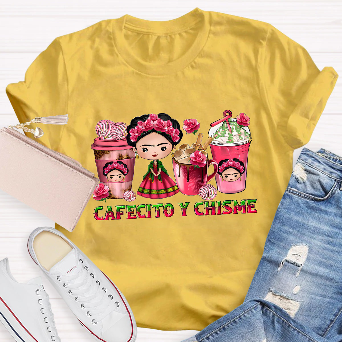 Cafecito Y Chisme Spanish Teacher T-Shirt