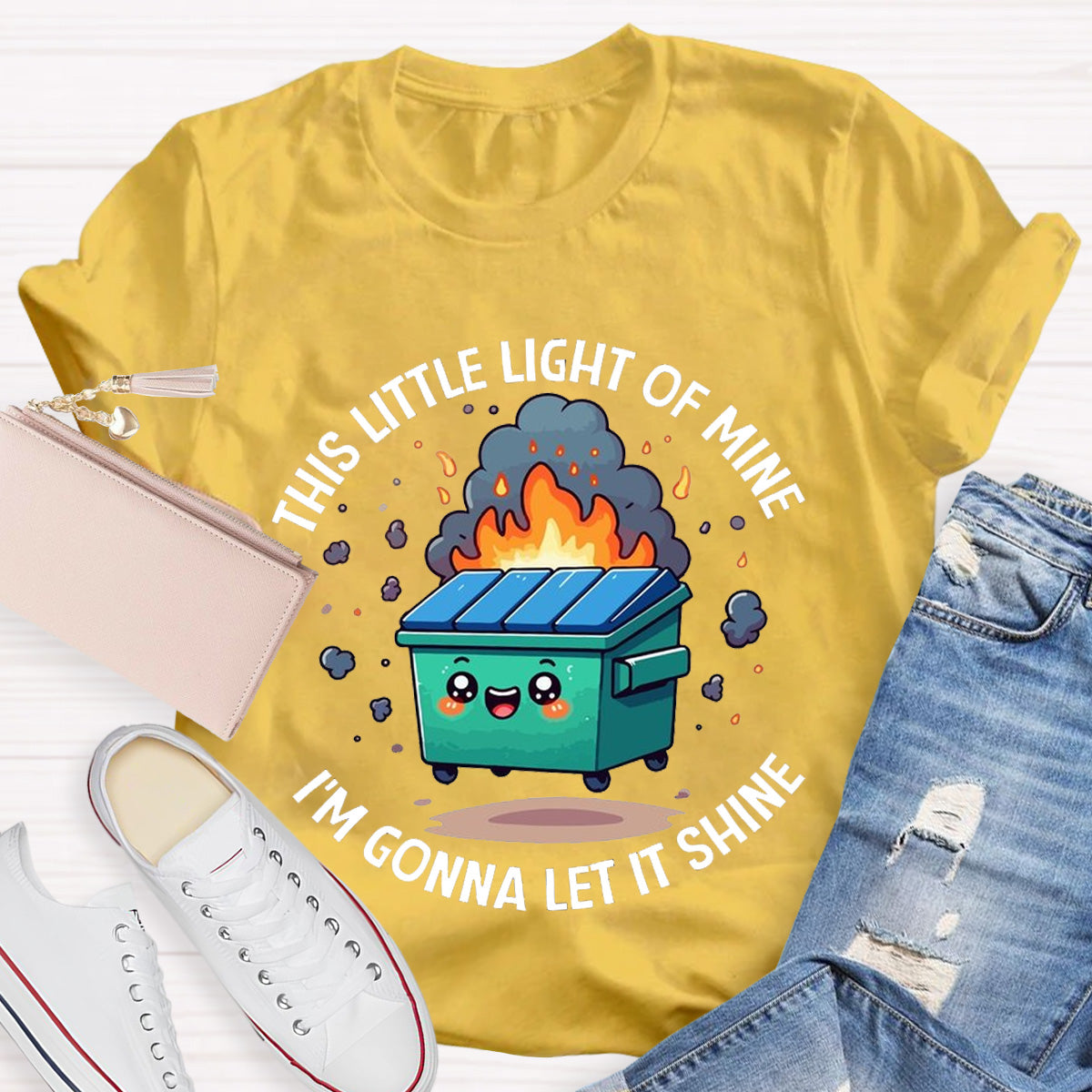 This Little Light Of Mine Lil Emotional Dumpster Fire ABA Therapist Teacher T-Shirt