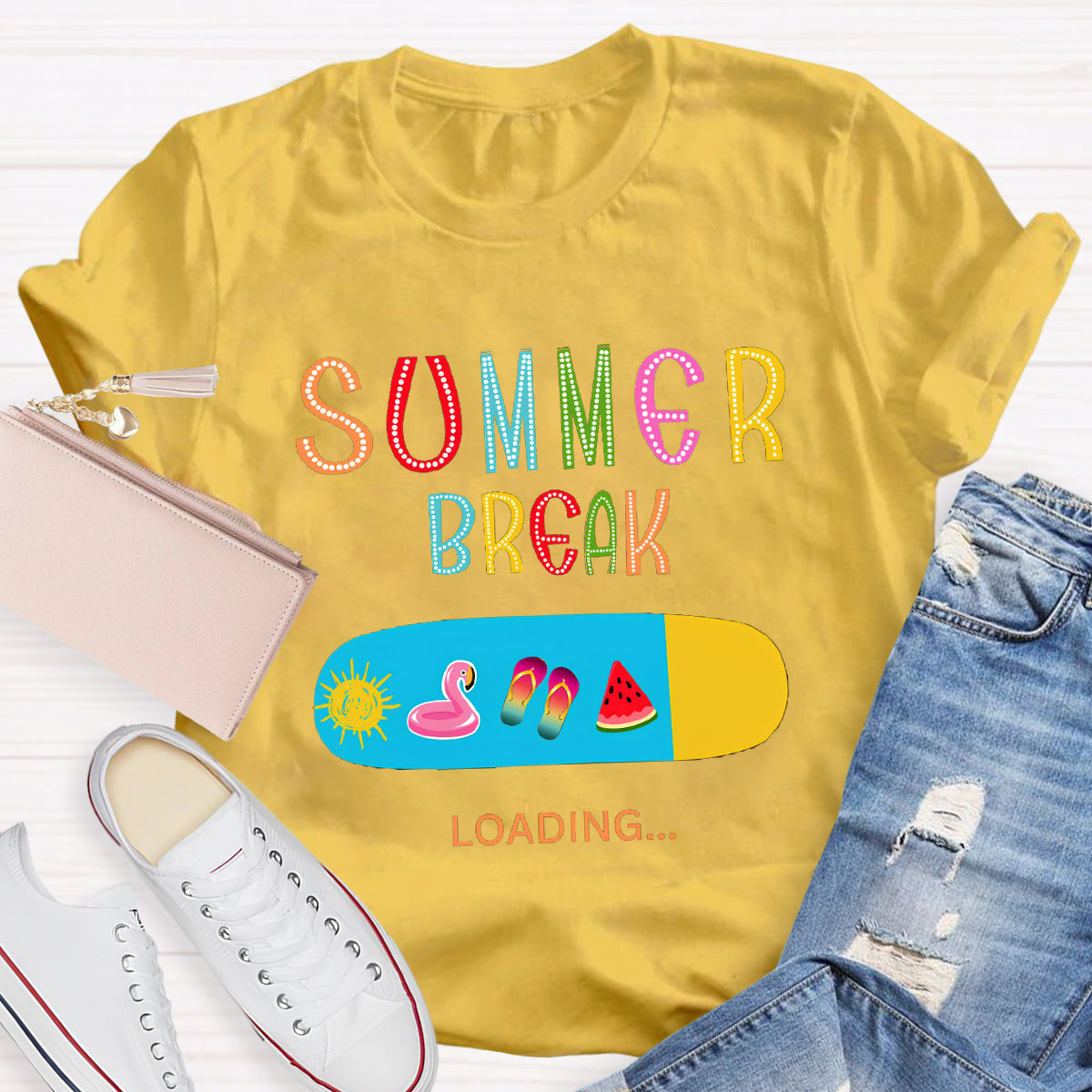 Summer Break Loading Teacher T-Shirt