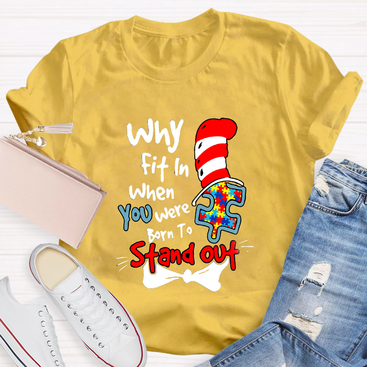 Why Fit In When You Were Born To Stand Out Children's Books T-Shirt
