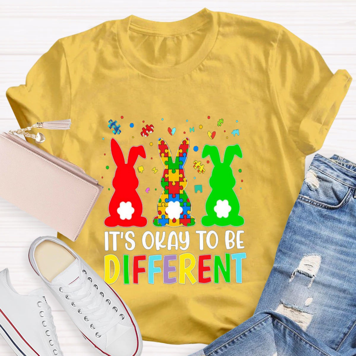 It's Okay To Be Different Bunny Easter T-Shirt