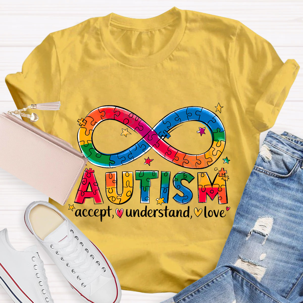 Autism Accept Understand Love Teacher T-Shirt