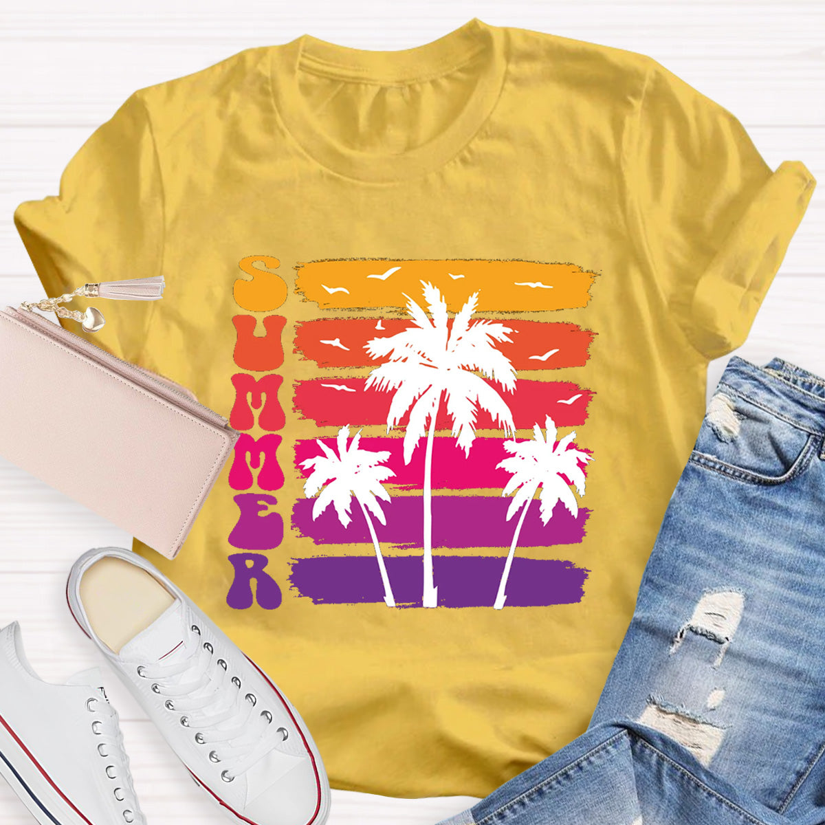 Summer Beach Teacher T-Shirt