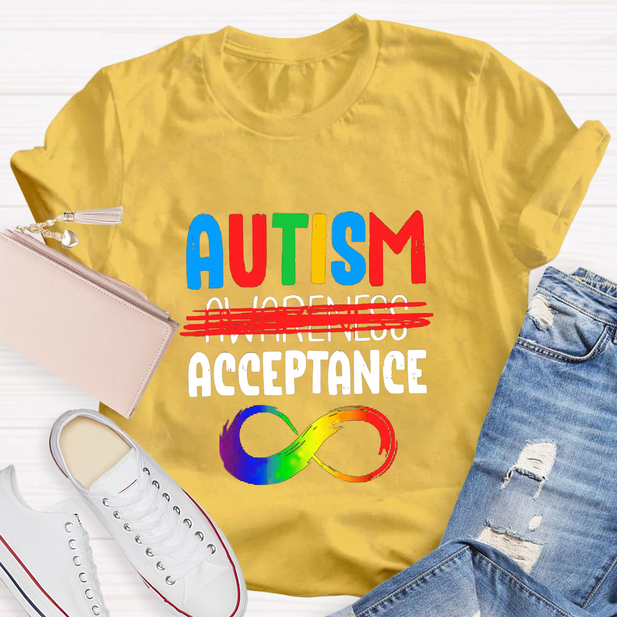 Autism Acceptance Infinity Symbol T-Shirt