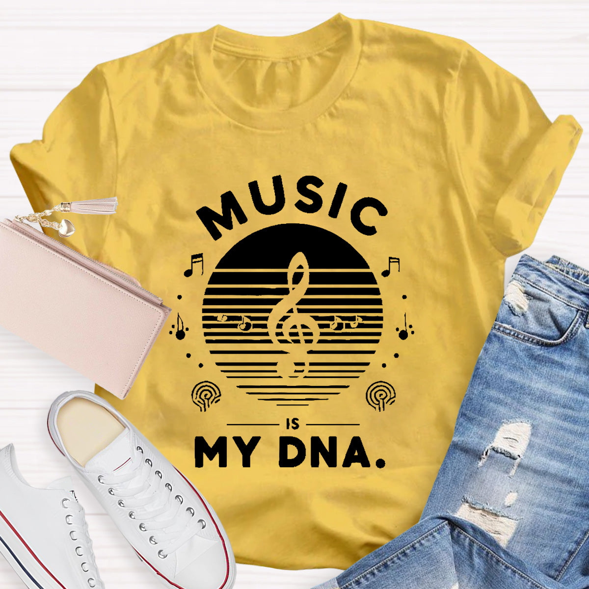 Music Is My Dna Teacher T-Shirt