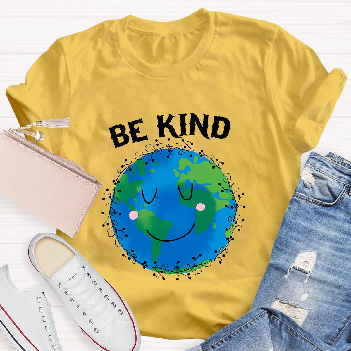 Be Kind For Earth Day Teacher T-Shirt