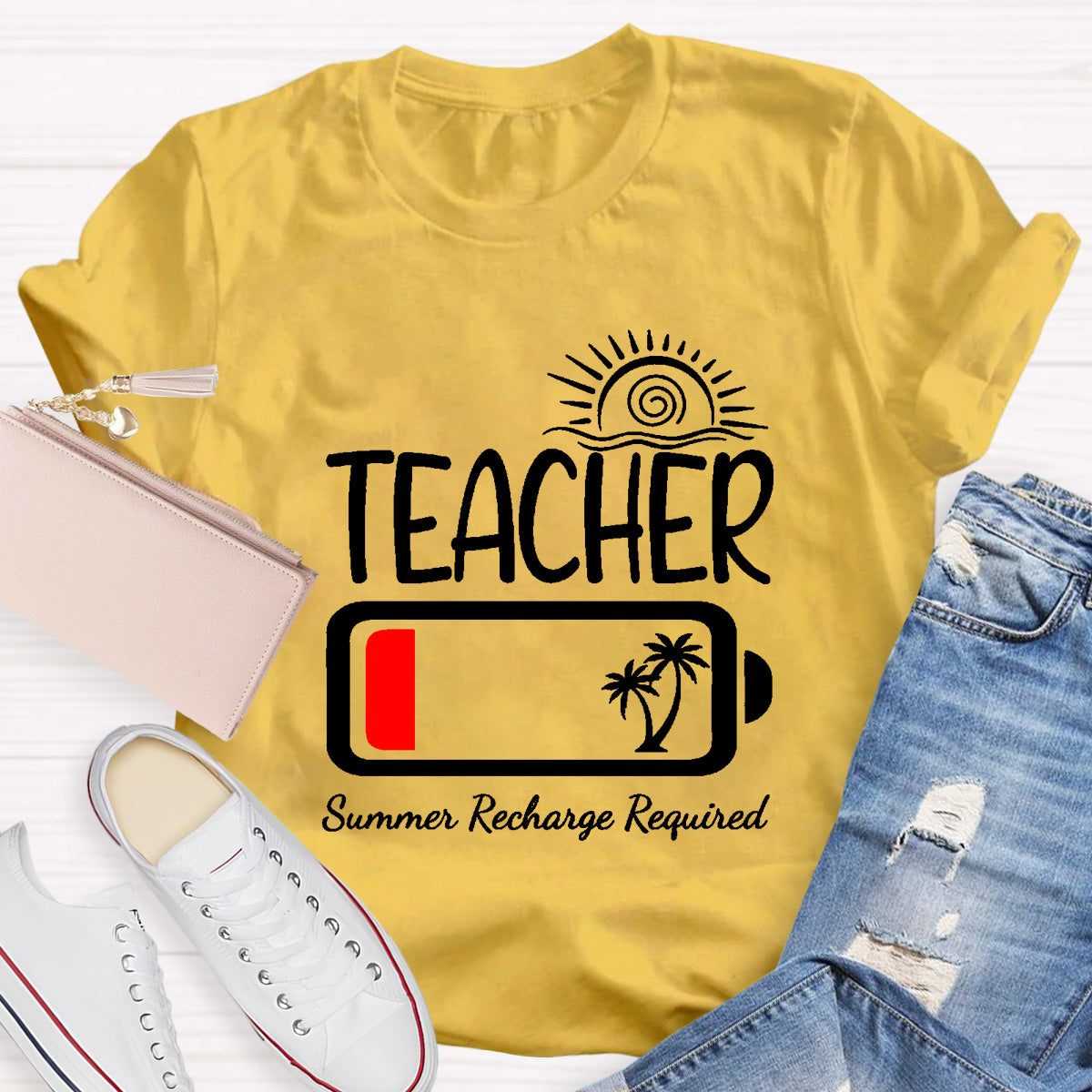 Summer Recharge Required  Teacher T-Shirt