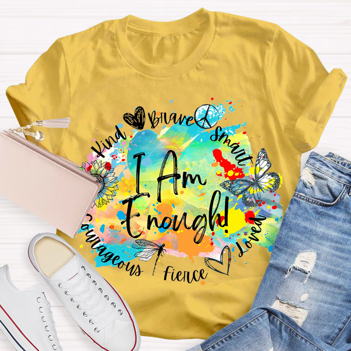 I Am Enough Mental Health Matters Teacher T-Shirt