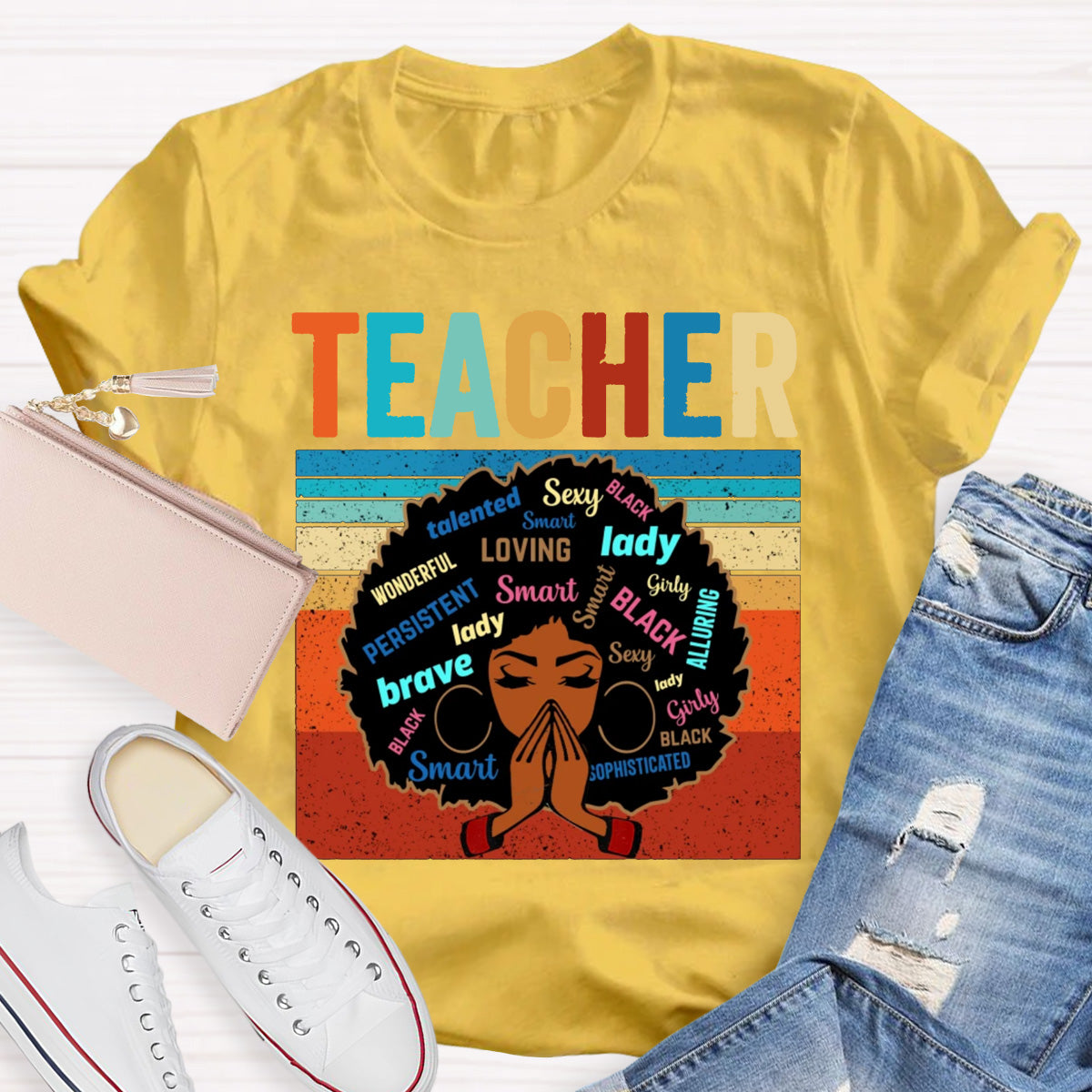 Wonderful Brave Loving Lady Smart Teacher T-Shirt