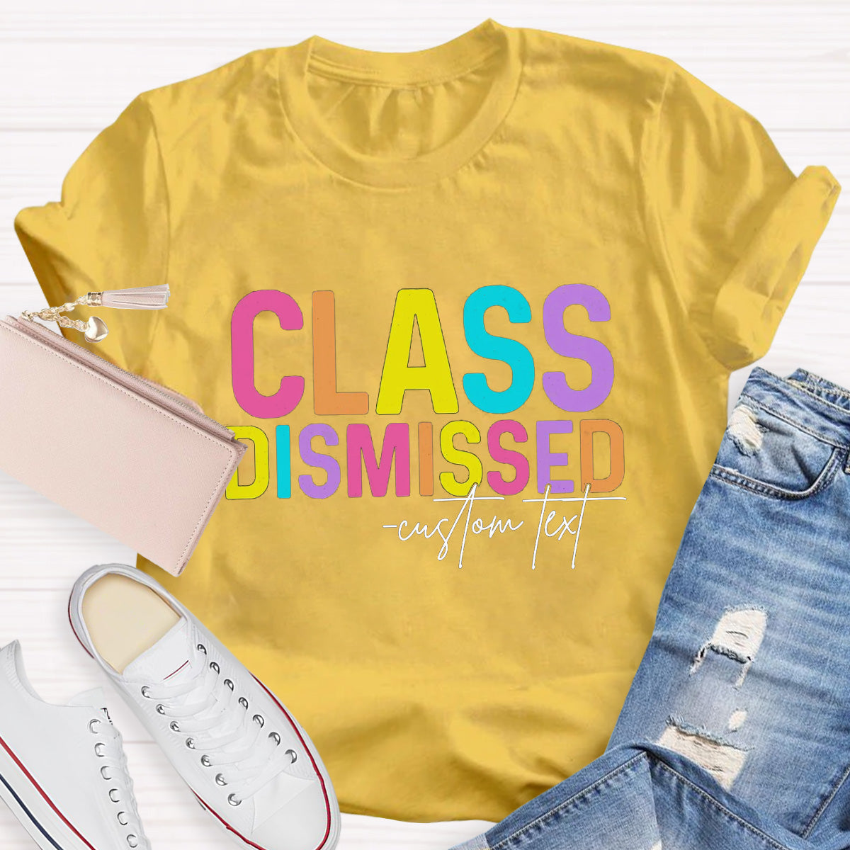 Personalized Name Class Dismissed Teacher T-Shirt