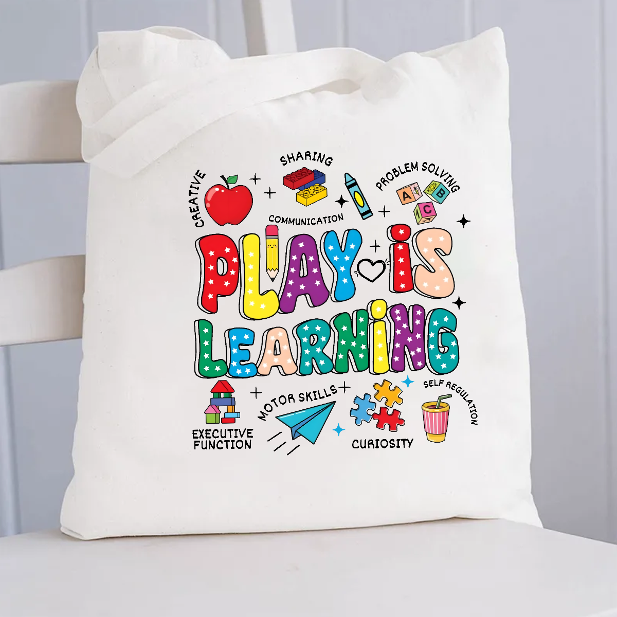 Playing Is Learning Canvas Tote Bag