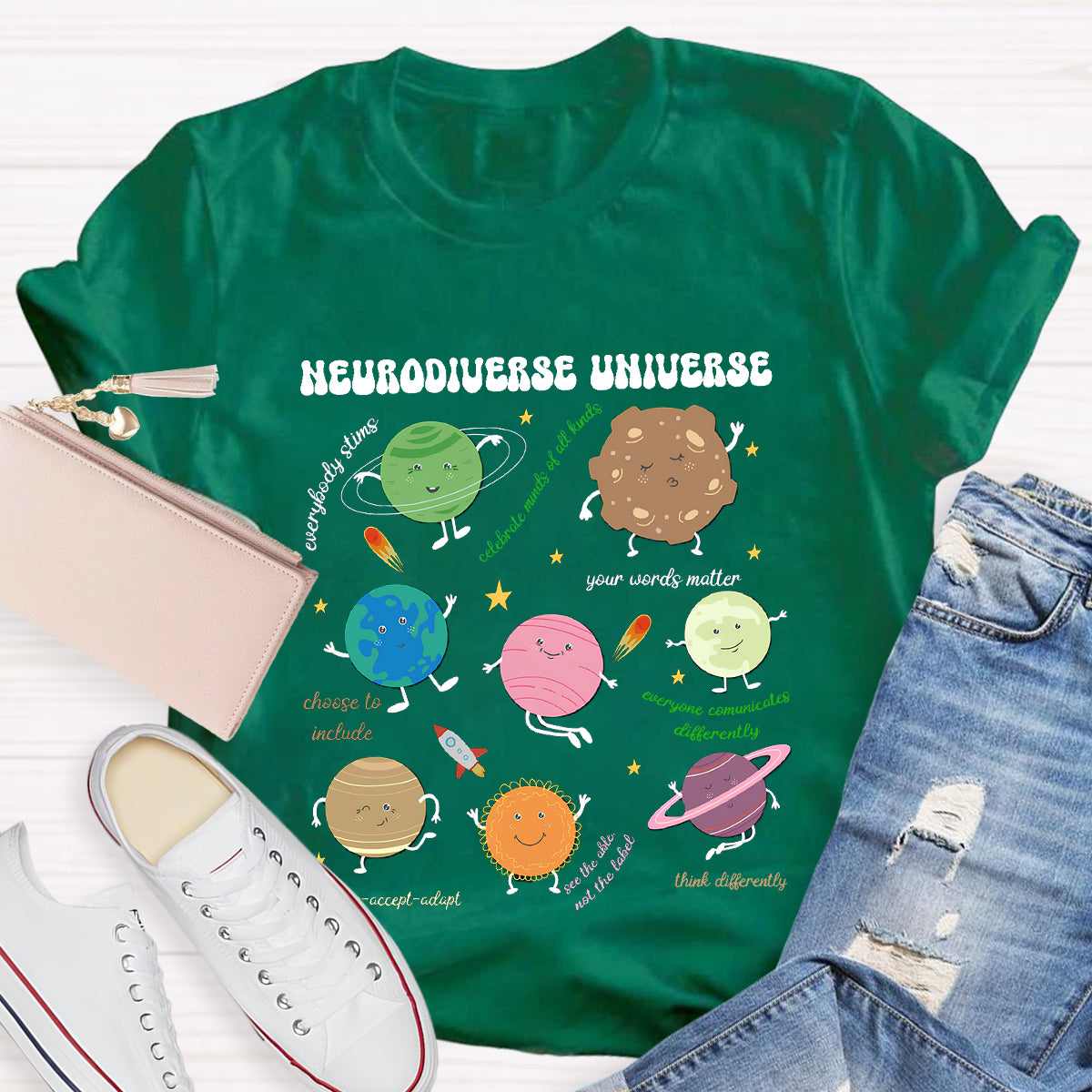 Neurodiverse Universe  Teacher T-Shirt