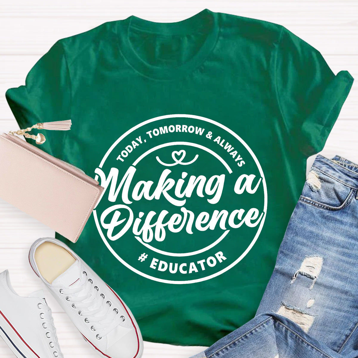 Making  A  Difference Educator Teacher T-Shirt