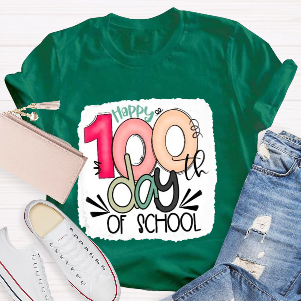 Happy 100th Days Of School Teacher T-Shirt