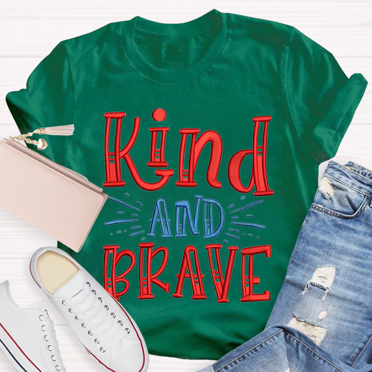 Kind And Brave Teacher T-Shirt