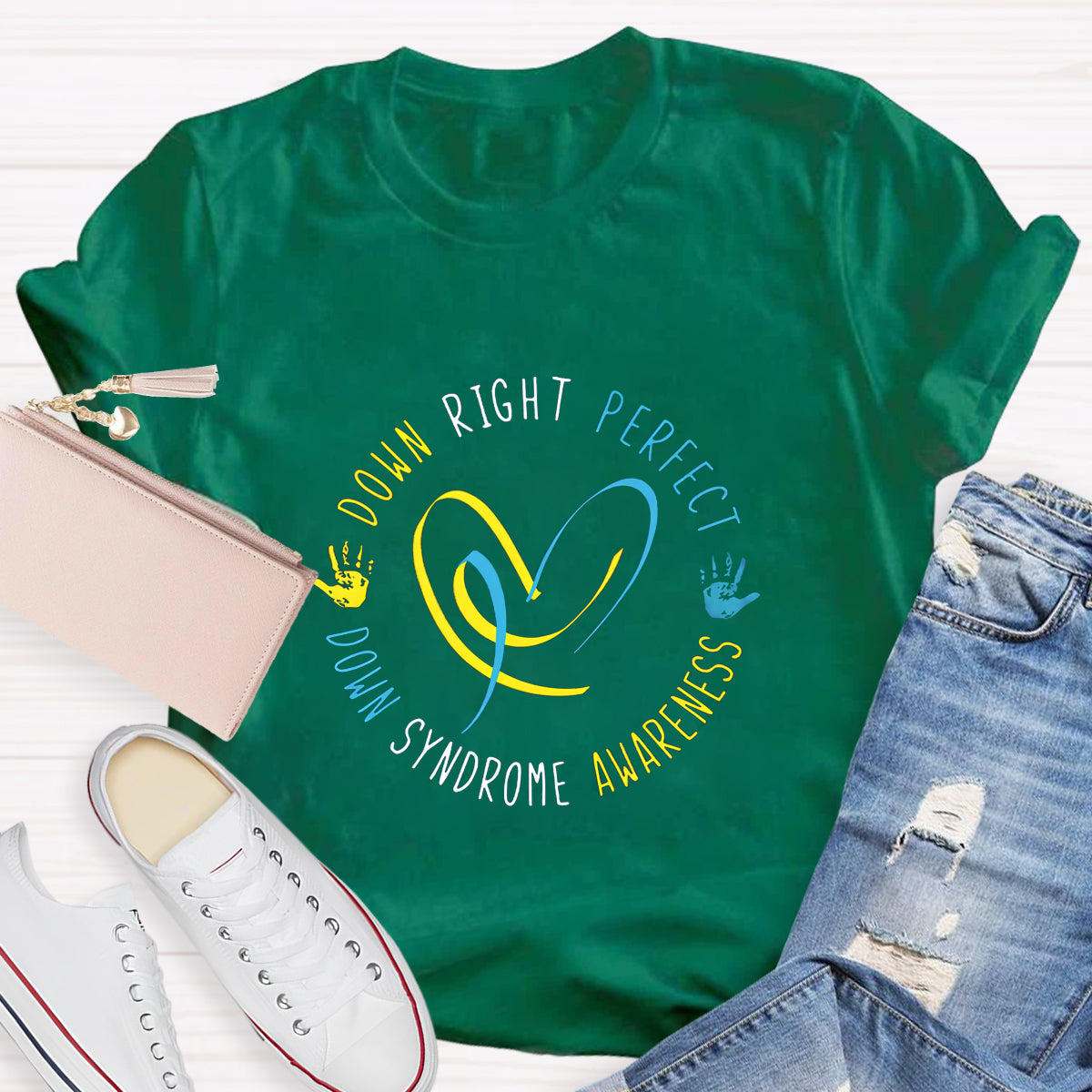 Down Right Perfect Down Syndrome Awareness T-Shirt