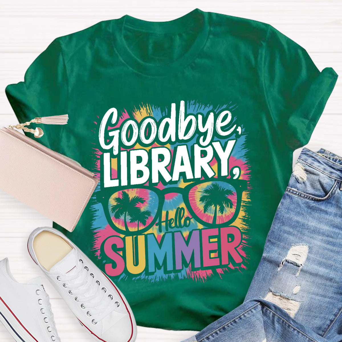 Goodbye Library Hello Summer Teacher T-Shirt