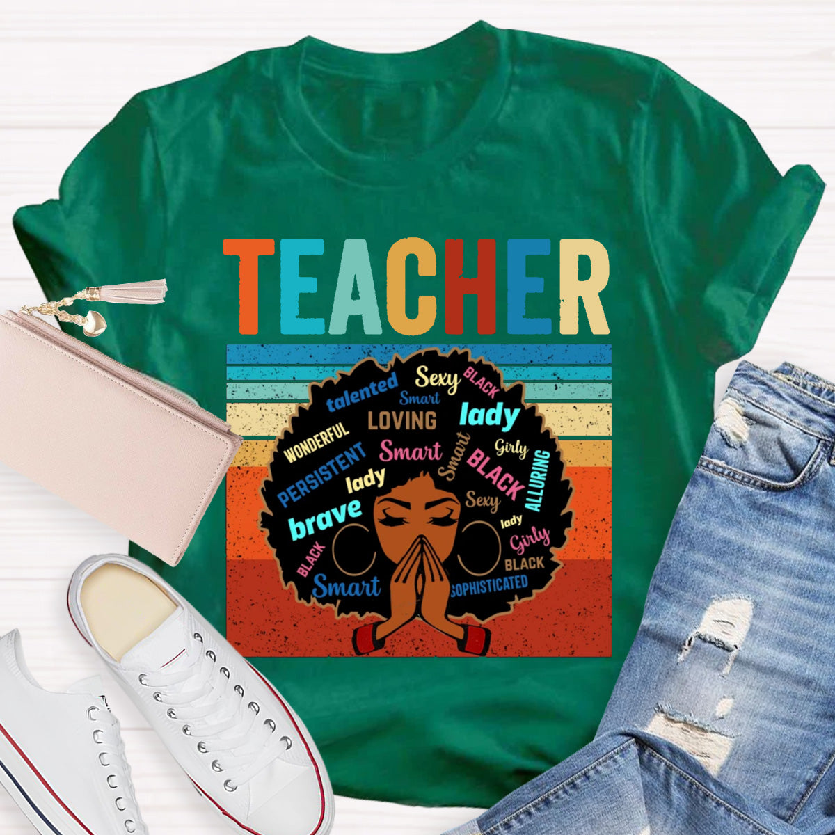 Wonderful Brave Loving Lady Smart Teacher T-Shirt