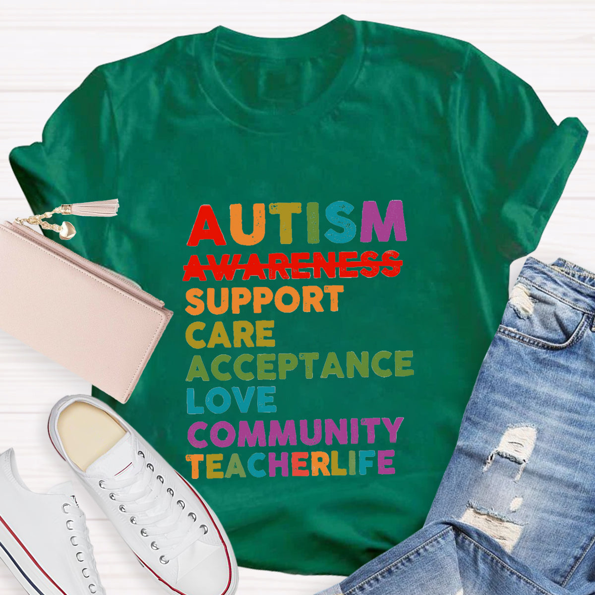 Autism Support Care Acceptance Love Community T-Shirt