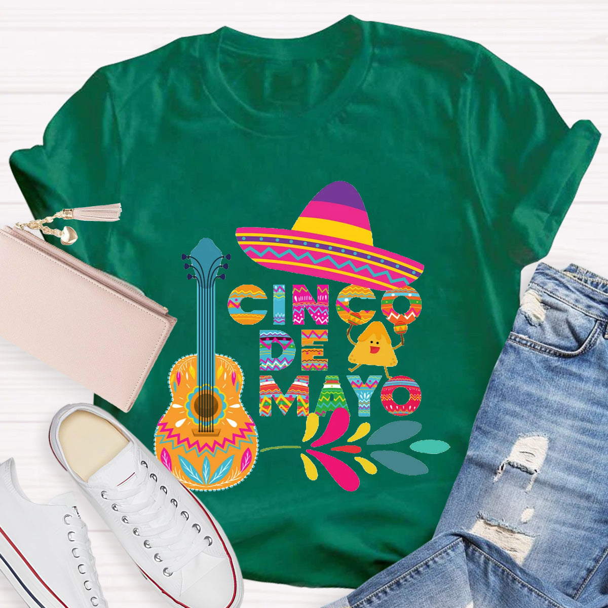 Cinco De Mayo Guitar Teacher T-Shirt