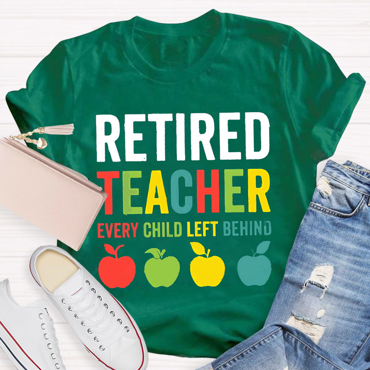 Retired Teacher Apple Teacher T-Shirt