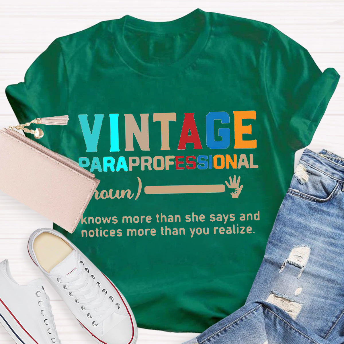 Vintage Paraprofessional Teacher T-Shirt