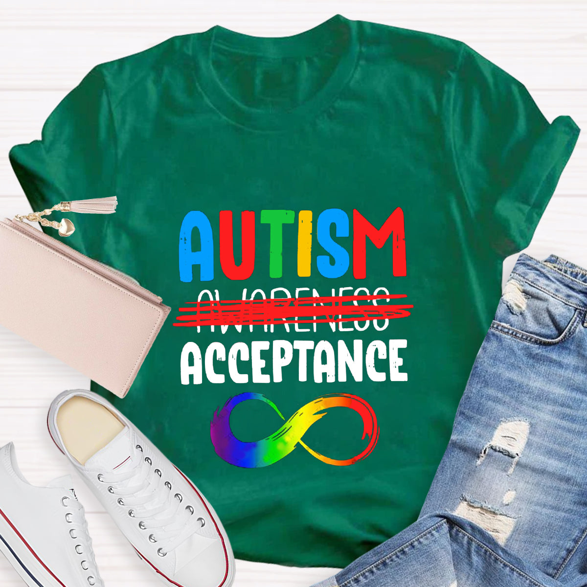 Autism Acceptance Infinity Symbol T-Shirt