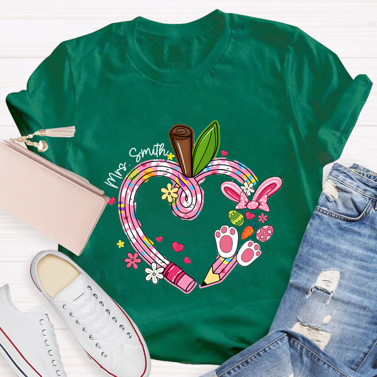 Personalized Name Easter Bunny T-Shirt