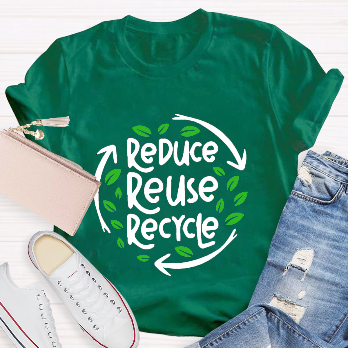 Reduce Reuse Recycle Earth Day T-Shirt
