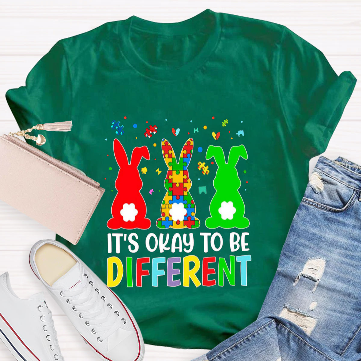 It's Okay To Be Different Bunny Easter T-Shirt