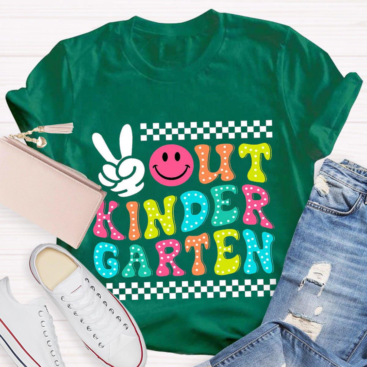 Personalized Grade Out Kindergarten Teacher T-Shirt