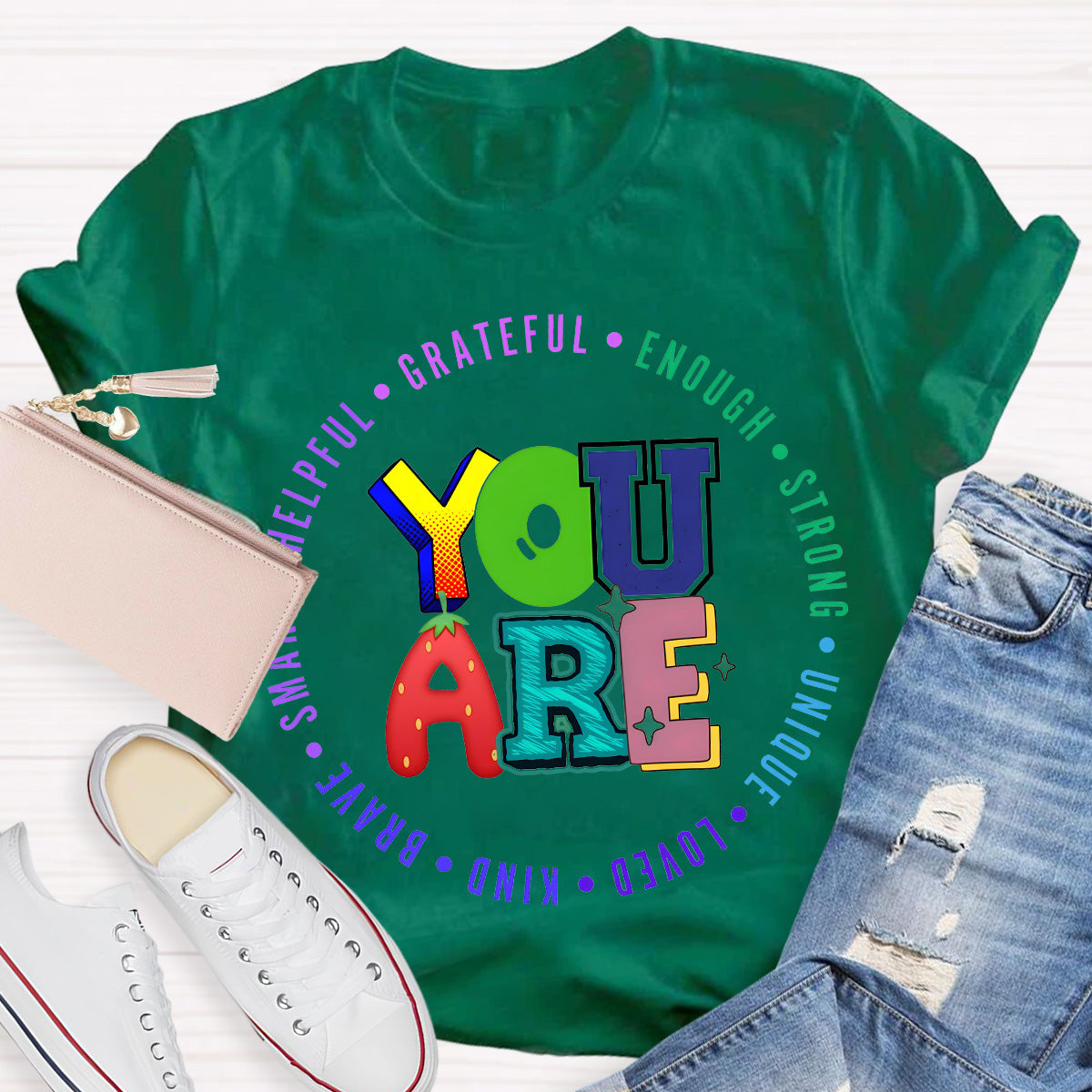 You Are Grateful Strong Enough Teacher T-Shirt