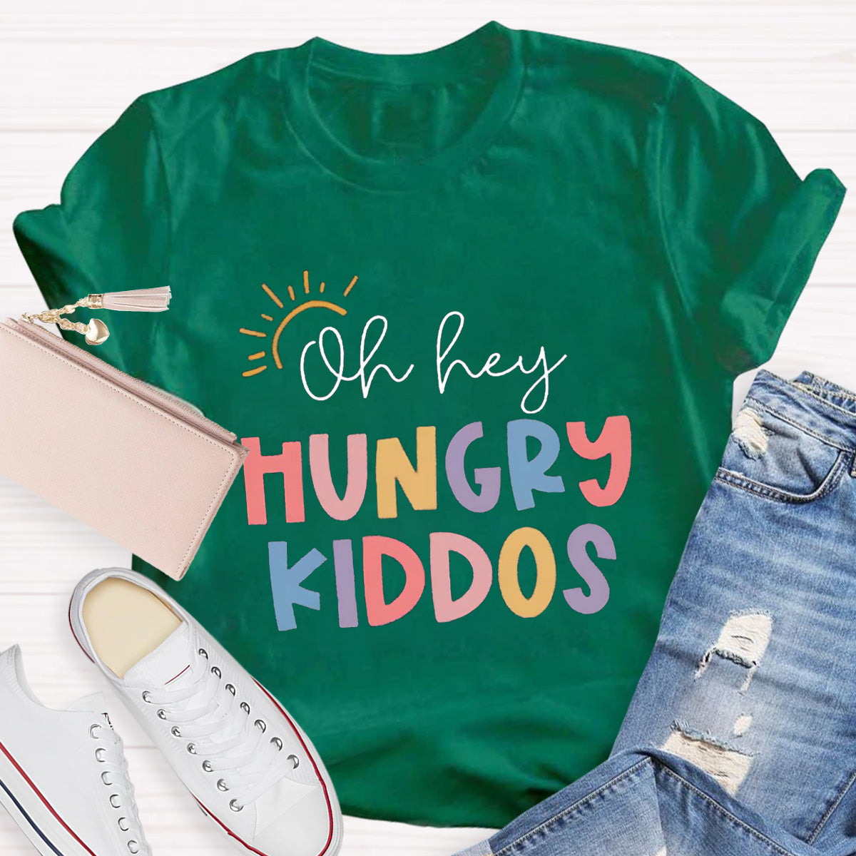 Oh Hey Hungry Kiddos Teacher T-Shirt